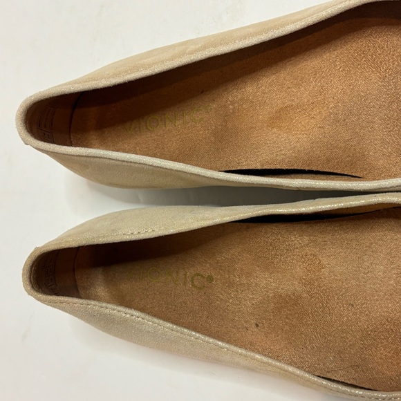 Vionic Klara Shimmer Gold Bow Flats 7.5 - Picture 9 of 9